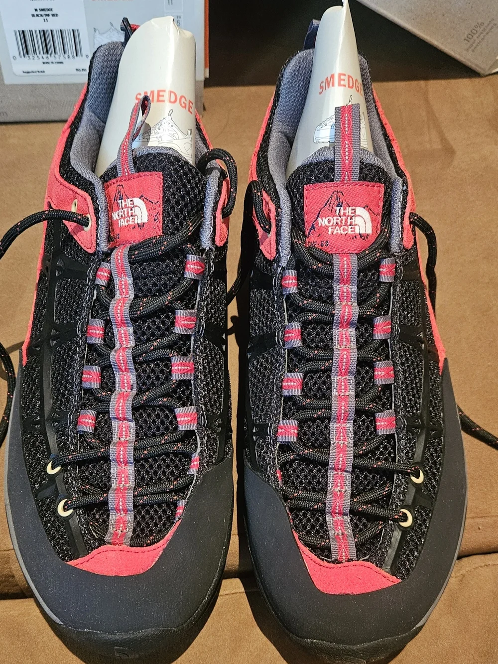 The North Face Smedge Black/TNF Red Men's Trail Shoes
